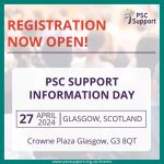 PSC Support Information Day 27 April 2024, Glasgow registration now open