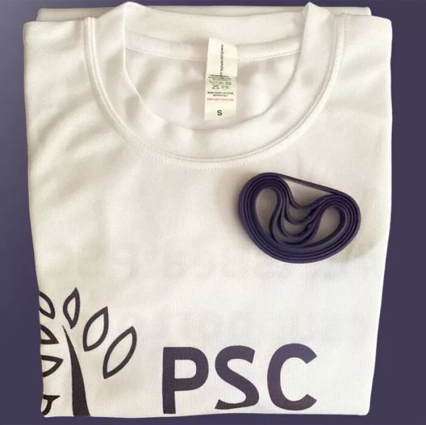 PSC Support charity running T-shirt and 5 wristbands