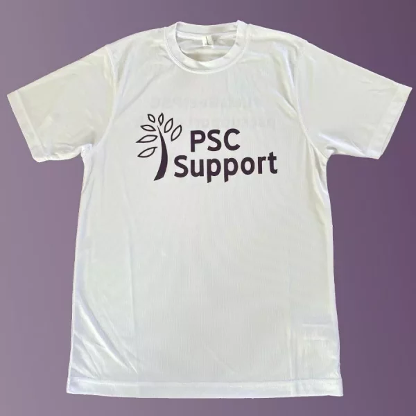 PSC Support charity running T-shirt and 5 wristbands - Image 5