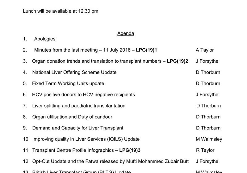 LPG Meeting Agenda 17 07 19